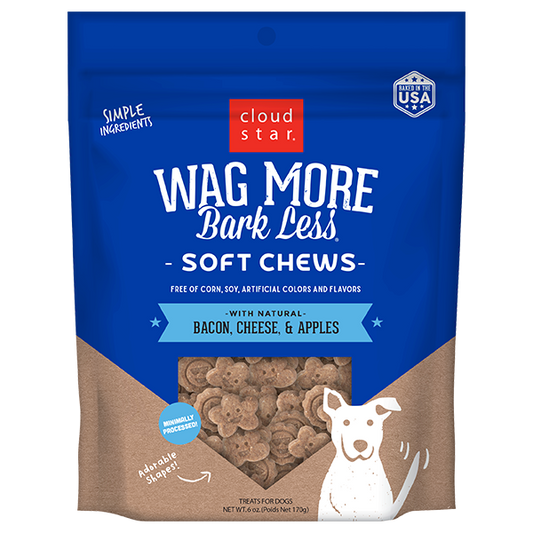 Wag more bark less soft chews 6oz. (bacon, cheese & apples)
